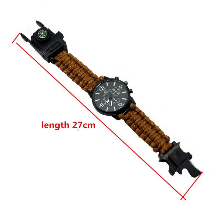 Outdoor Multi function Camping Survival Watch Bracelet Tools With LED - Active Entrepreneur
